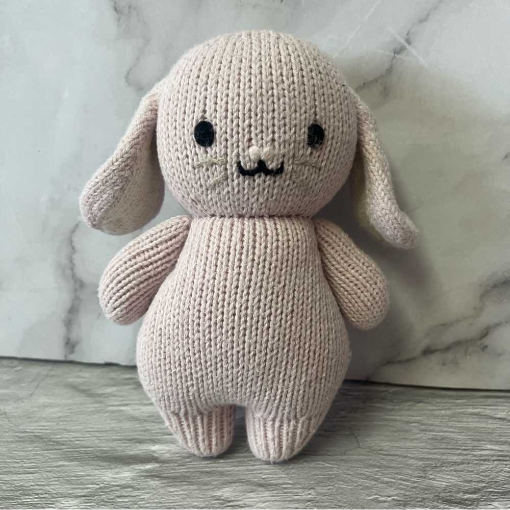 Cuddle + Kind Soft Pink Mini Baby Bunny Plush Animal